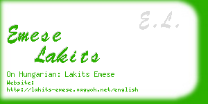 emese lakits business card
